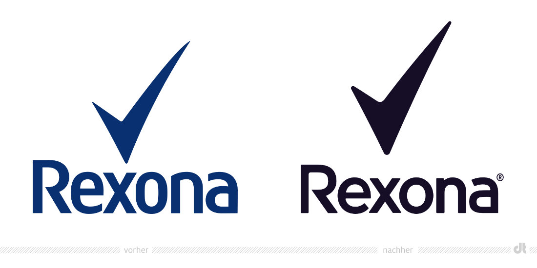 Rexona 標志 - 之前和之后