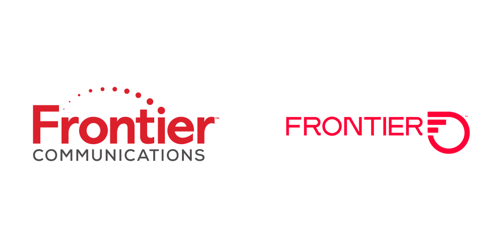 Frontier 品牌標(biāo)志新舊對比（左舊右新）